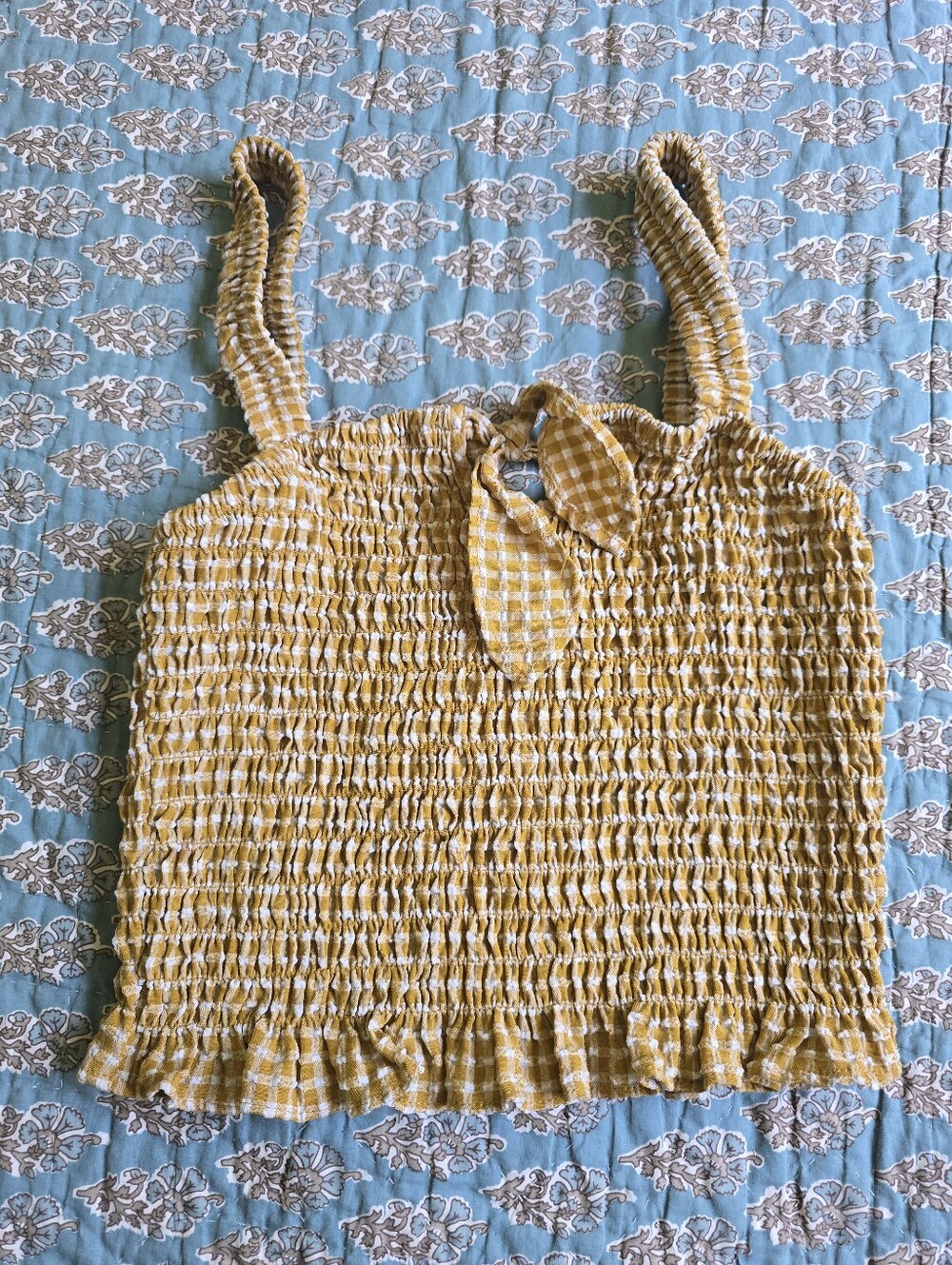 Sienna Sky Ruffle Gingham Tank Top Women’s Size Small